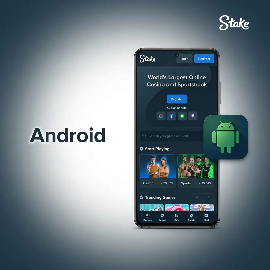 Play your favorite games on Android at Stake.