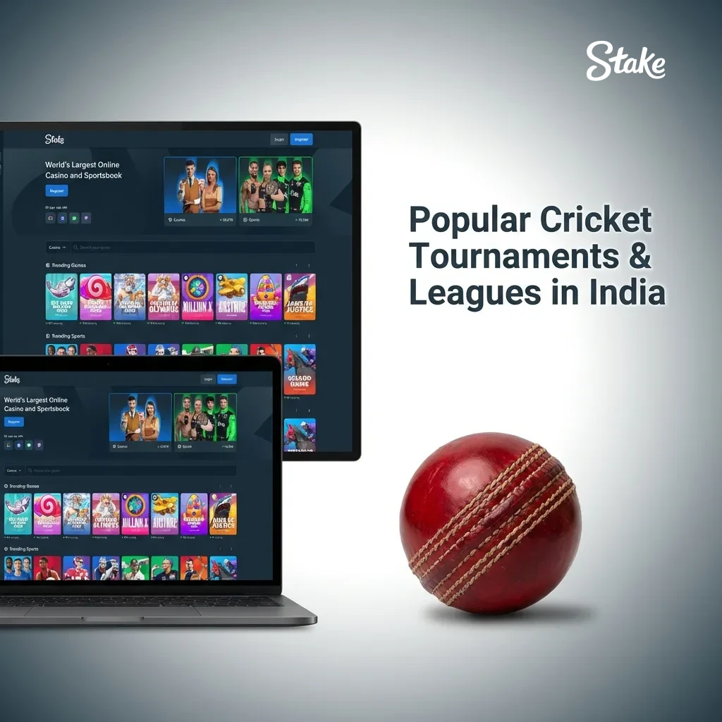 Bet on popular cricket tournaments on Stake and win.
