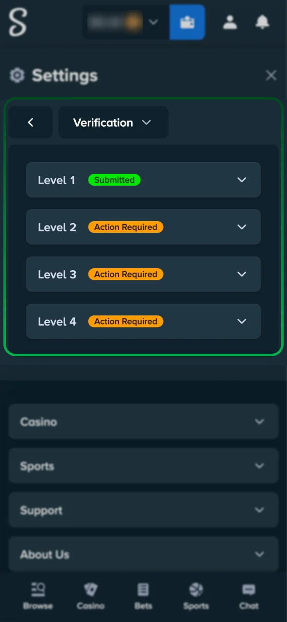 Verify your Stake profile for better account protection.