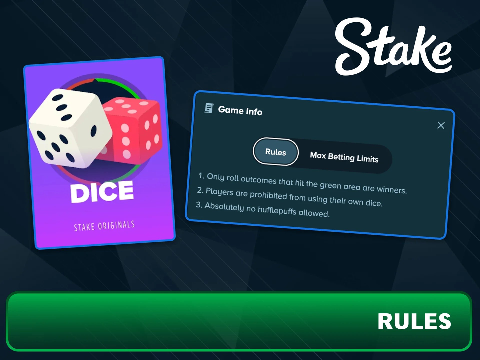 Predict Stake Dice outcomes between zero and one hundred.