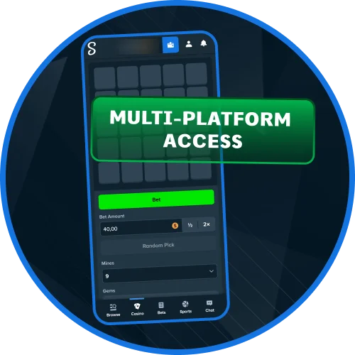 Play Stake Mines on desktop or mobile seamlessly.