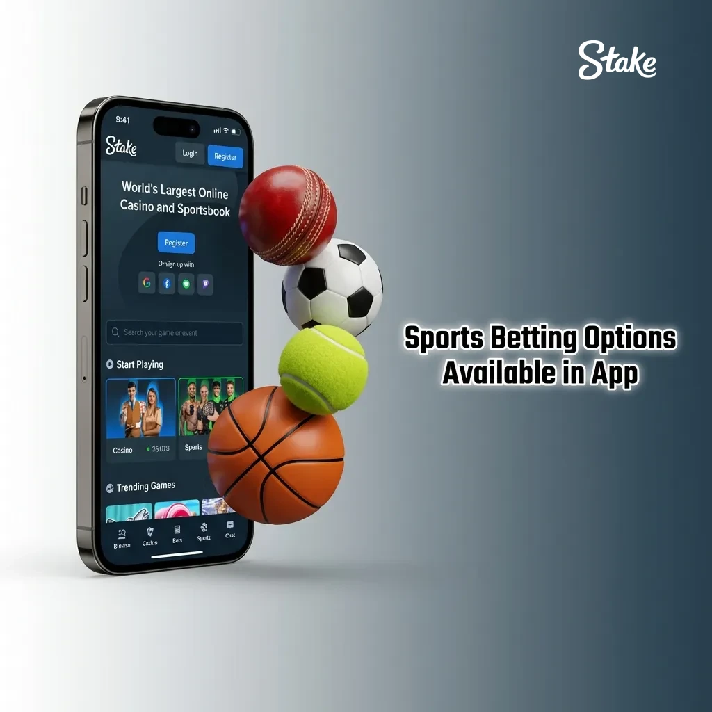 Explore sports betting options on the Stake app for Indian players.