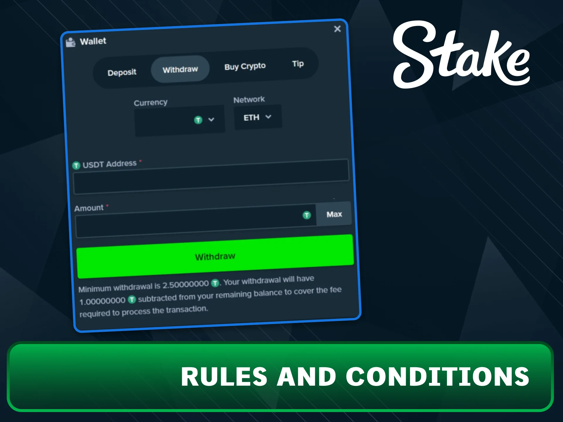 Understand Stake withdrawal terms for smooth payouts.
