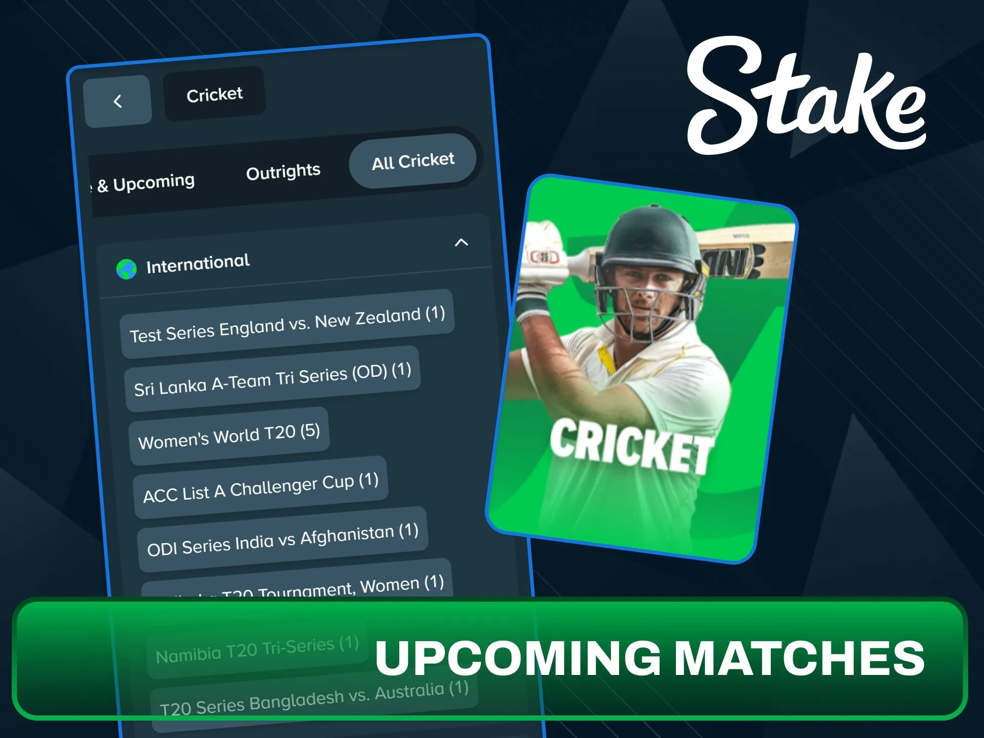 Check the odds and fixtures for all upcoming IPL cricket matches at Stake.