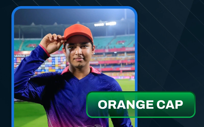 Choose the tournament's top run-scorer to win the legendary IPL orange cap at Stake.